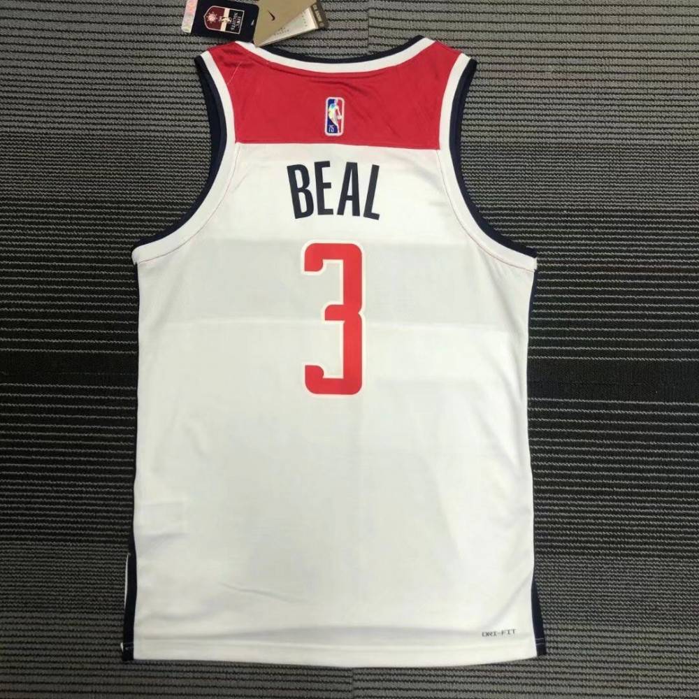 Men's Washington Wizards Bradley Beal #3 White 21/22 Swingman NBA Jersey - Association Edition-Pro Kit Vault | Brand New 26/27 Sports Jerseys